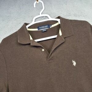 US Polo Assn Polo Shirt Mens 2XL Brown Ultimate Pique Soft Golf Preppy Old Money